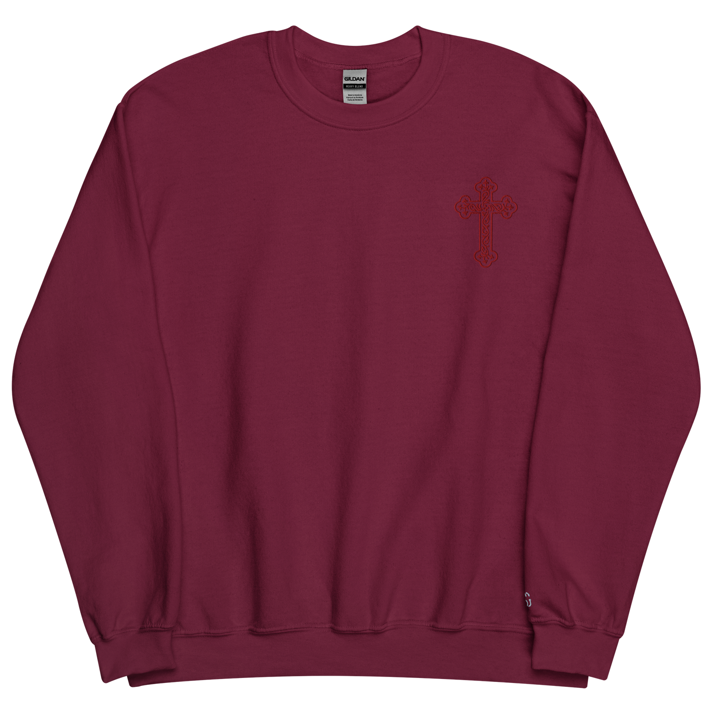 Floral Cross embroidered sweatshirt