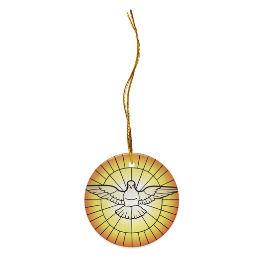 Holy Spirit ceramic ornament