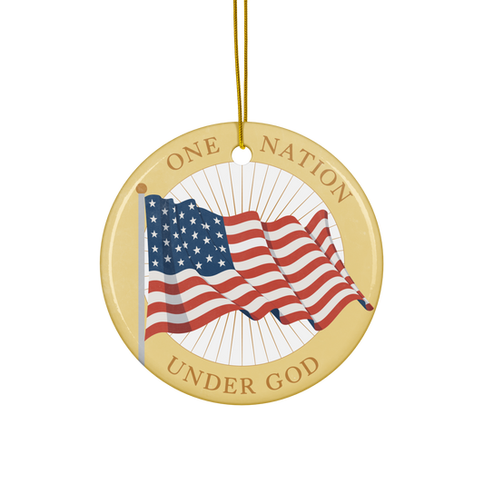 One Nation Under God ceramic ornament