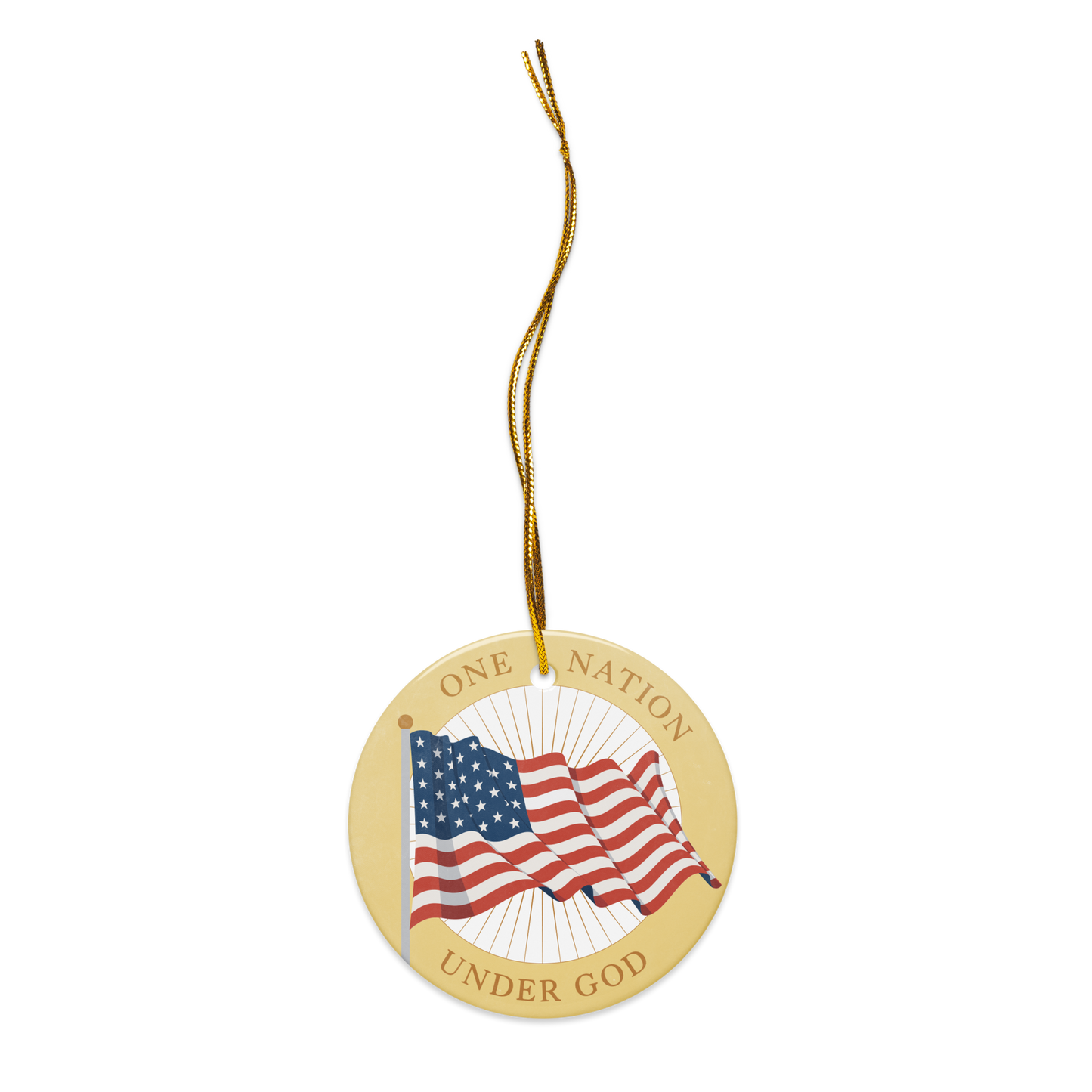 One Nation Under God ceramic ornament